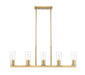 Linear Chandelier Z-Lite 826-5L-MGLD Modern Gold Titus 5 Light Linear Chandelier Z-Lite
