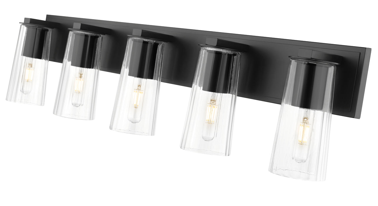 Vanity Z-Lite 826-5V-MB Matte Black Titus 5 Light Vanity Z-Lite