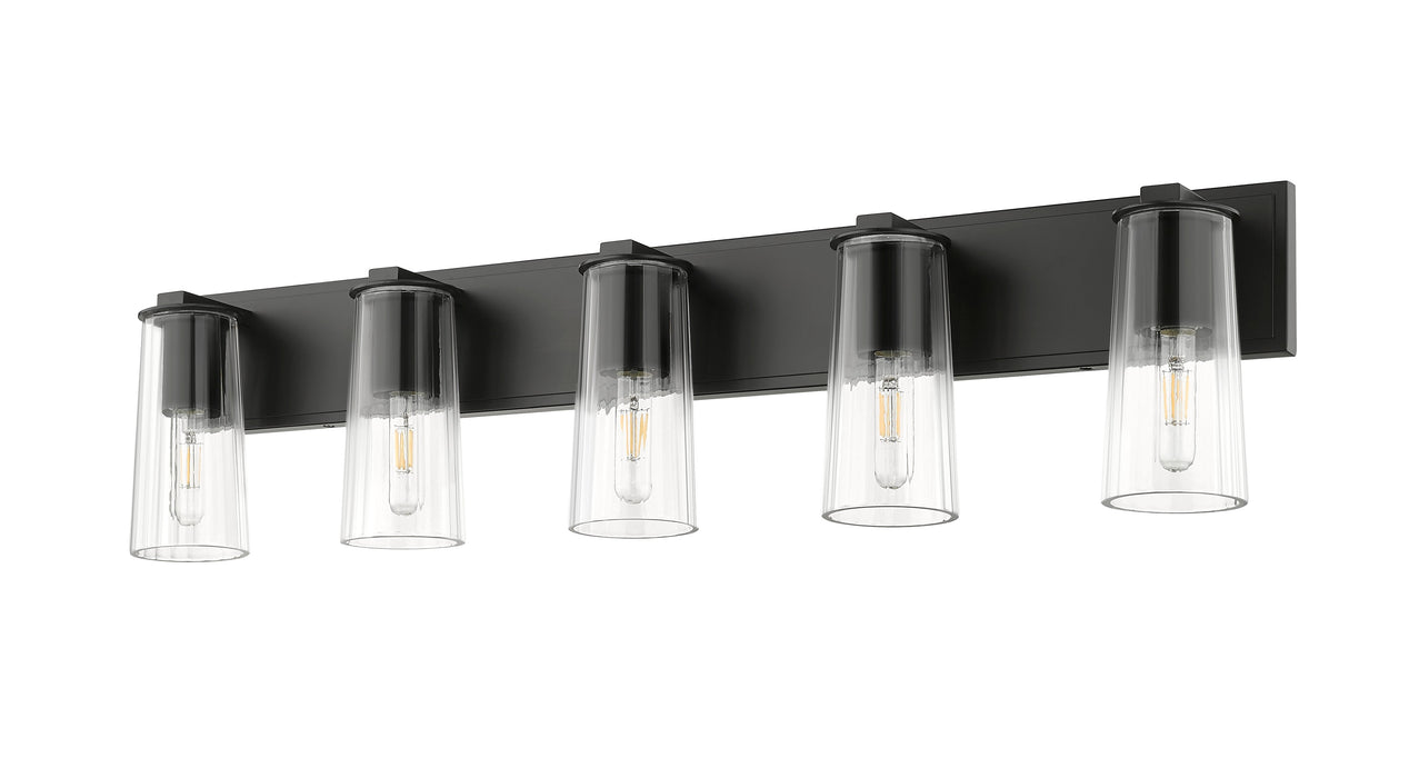 Vanity Z-Lite 826-5V-MB Matte Black Titus 5 Light Vanity Z-Lite