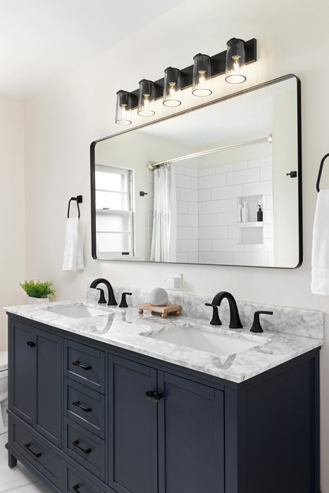 Vanity Z-Lite 826-5V-MB Matte Black Titus 5 Light Vanity Z-Lite