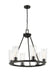 Chandelier Z-Lite 826-6MB Matte Black Titus 6 Light Chandelier Z-Lite