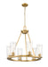 Chandelier Z-Lite 826-6MGLD Modern Gold Titus 6 Light Chandelier Z-Lite