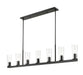 Linear Chandelier Z-Lite 826-7L-MB Matte Black Titus 7 Light Linear Chandelier Z-Lite