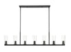 Linear Chandelier Z-Lite 826-7L-MB Matte Black Titus 7 Light Linear Chandelier Z-Lite