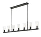 Linear Chandelier Z-Lite 826-7L-MB Matte Black Titus 7 Light Linear Chandelier Z-Lite