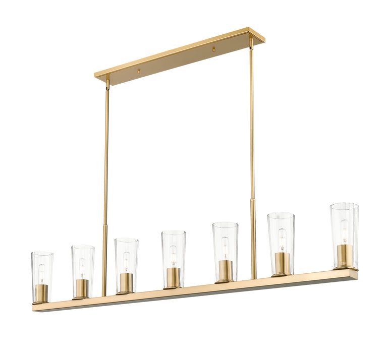 Linear Chandelier Z-Lite 826-7L-MGLD Modern Gold Titus 7 Light Linear Chandelier Z-Lite