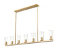 Linear Chandelier Z-Lite 826-7L-MGLD Modern Gold Titus 7 Light Linear Chandelier Z-Lite