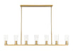 Linear Chandelier Z-Lite 826-7L-MGLD Modern Gold Titus 7 Light Linear Chandelier Z-Lite