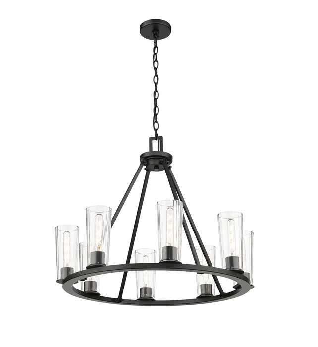 Chandelier Z-Lite 826-8MB Matte Black Titus 8 Light Chandelier Z-Lite