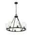 Chandelier Z-Lite 826-8MB Matte Black Titus 8 Light Chandelier Z-Lite