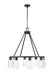 Chandelier Z-Lite 826-8MB Matte Black Titus 8 Light Chandelier Z-Lite