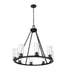 Chandelier Z-Lite 826-8MB Matte Black Titus 8 Light Chandelier Z-Lite