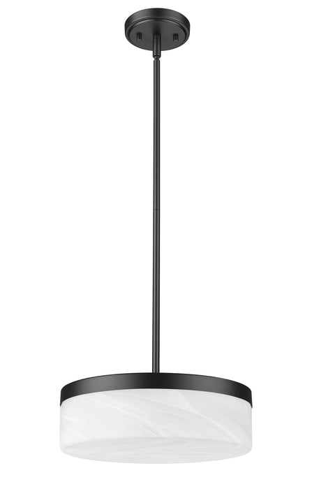 Pendant Z-Lite 827P13-MB-LED Matte Black Renaud 1 Light Pendant Z-Lite