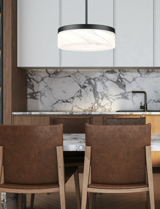 Pendant Z-Lite 827P13-MB-LED Matte Black Renaud 1 Light Pendant Z-Lite