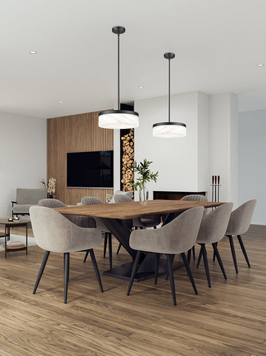 Pendant Z-Lite 827P13-MB-LED Matte Black Renaud 1 Light Pendant Z-Lite