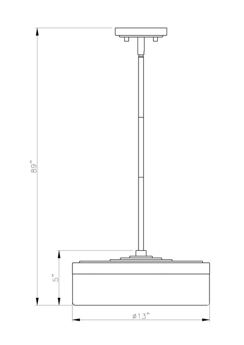 Pendant Z-Lite 827P13-MGLD-LED Modern Gold Renaud 1 Light Pendant Z-Lite