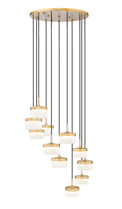 Chandelier Z-Lite 827P6-11R-MGLD-LED Modern Gold Renaud 11 Light Chandelier Z-Lite
