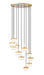 Chandelier Z-Lite 827P6-11R-MGLD-LED Modern Gold Renaud 11 Light Chandelier Z-Lite