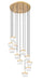 Chandelier Z-Lite 827P6-11R-MGLD-LED Modern Gold Renaud 11 Light Chandelier Z-Lite