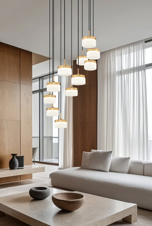 Chandelier Z-Lite 827P6-11R-MGLD-LED Modern Gold Renaud 11 Light Chandelier Z-Lite