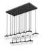 Linear Chandelier Z-Lite 827P6-17L-MB-LED Matte Black Renaud 17 Light Linear Chandelier Z-Lite