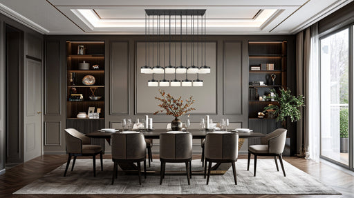 Linear Chandelier Z-Lite 827P6-17L-MB-LED Matte Black Renaud 17 Light Linear Chandelier Z-Lite