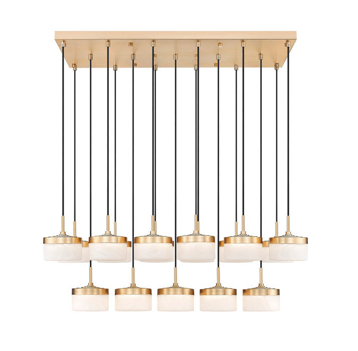 Linear Chandelier Z-Lite 827P6-17L-MGLD-LED Modern Gold Renaud 17 Light Linear Chandelier Z-Lite