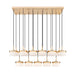 Linear Chandelier Z-Lite 827P6-17L-MGLD-LED Modern Gold Renaud 17 Light Linear Chandelier Z-Lite
