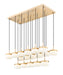Linear Chandelier Z-Lite 827P6-17L-MGLD-LED Modern Gold Renaud 17 Light Linear Chandelier Z-Lite