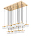 Linear Chandelier Z-Lite 827P6-17L-MGLD-LED Modern Gold Renaud 17 Light Linear Chandelier Z-Lite