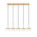 Linear Chandelier Z-Lite 827P6-5L-MGLD-LED Modern Gold Renaud 5 Light Linear Chandelier Z-Lite