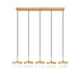 Linear Chandelier Z-Lite 827P6-5L-MGLD-LED Modern Gold Renaud 5 Light Linear Chandelier Z-Lite