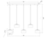 Linear Chandelier Z-Lite 827P6-5L-MGLD-LED Modern Gold Renaud 5 Light Linear Chandelier Z-Lite