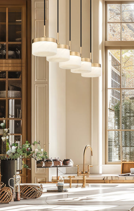 Linear Chandelier Z-Lite 827P6-5L-MGLD-LED Modern Gold Renaud 5 Light Linear Chandelier Z-Lite