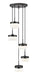 Chandelier Z-Lite 827P6-5R-MB-LED Matte Black Renaud 5 Light Chandelier Z-Lite
