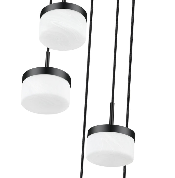Chandelier Z-Lite 827P6-5R-MB-LED Matte Black Renaud 5 Light Chandelier Z-Lite