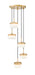 Chandelier Z-Lite 827P6-5R-MGLD-LED Modern Gold Renaud 5 Light Chandelier Z-Lite