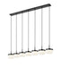 Linear Chandelier Z-Lite 827P6-7L-MB-LED Matte Black Renaud 7 Light Linear Chandelier Z-Lite