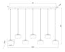 Linear Chandelier Z-Lite 827P6-7L-MB-LED Matte Black Renaud 7 Light Linear Chandelier Z-Lite