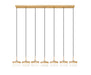 Linear Chandelier Z-Lite 827P6-7L-MGLD-LED Modern Gold Renaud 7 Light Linear Chandelier Z-Lite