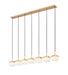Linear Chandelier Z-Lite 827P6-7L-MGLD-LED Modern Gold Renaud 7 Light Linear Chandelier Z-Lite