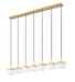 Linear Chandelier Z-Lite 827P6-7L-MGLD-LED Modern Gold Renaud 7 Light Linear Chandelier Z-Lite
