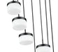Chandelier Z-Lite 827P6-7R-MB-LED Matte Black Renaud 7 Light Chandelier Z-Lite