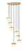 Chandelier Z-Lite 827P6-7R-MGLD-LED Modern Gold Renaud 7 Light Chandelier Z-Lite