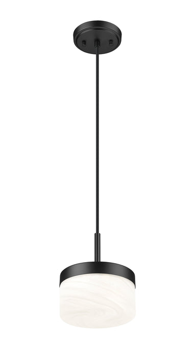 Pendant Z-Lite 827P6-MB-LED Matte Black Renaud 1 Light Pendant Z-Lite