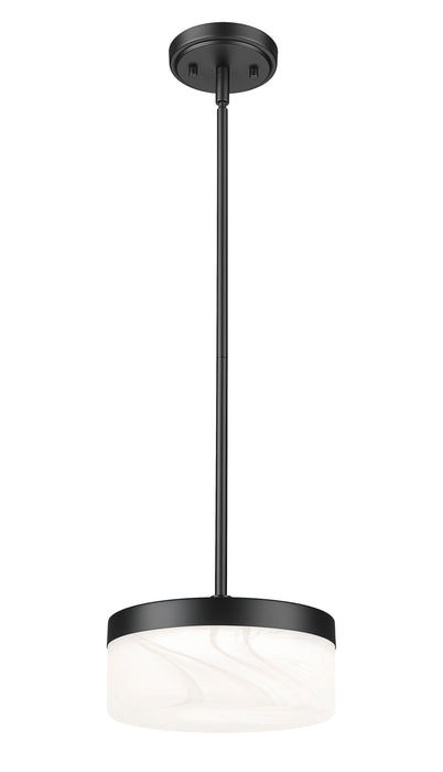 Pendant Z-Lite 827P9-MB-LED Matte Black Renaud 1 Light Pendant Z-Lite
