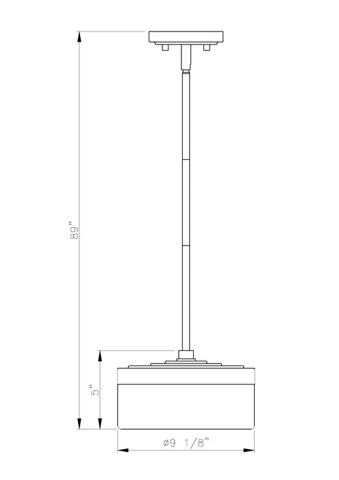 Pendant Z-Lite 827P9-MB-LED Matte Black Renaud 1 Light Pendant Z-Lite