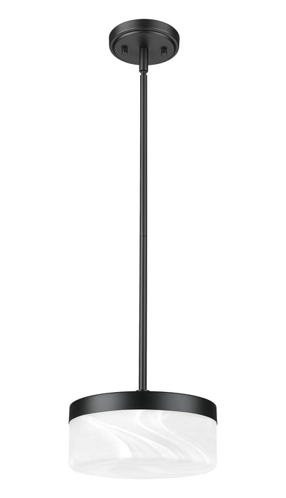 Pendant Z-Lite 827P9-MB-LED Matte Black Renaud 1 Light Pendant Z-Lite