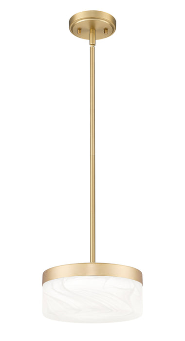 Pendant Z-Lite 827P9-MGLD-LED Modern Gold Renaud 1 Light Pendant Z-Lite
