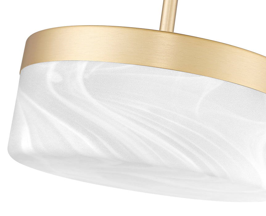 Pendant Z-Lite 827P9-MGLD-LED Modern Gold Renaud 1 Light Pendant Z-Lite